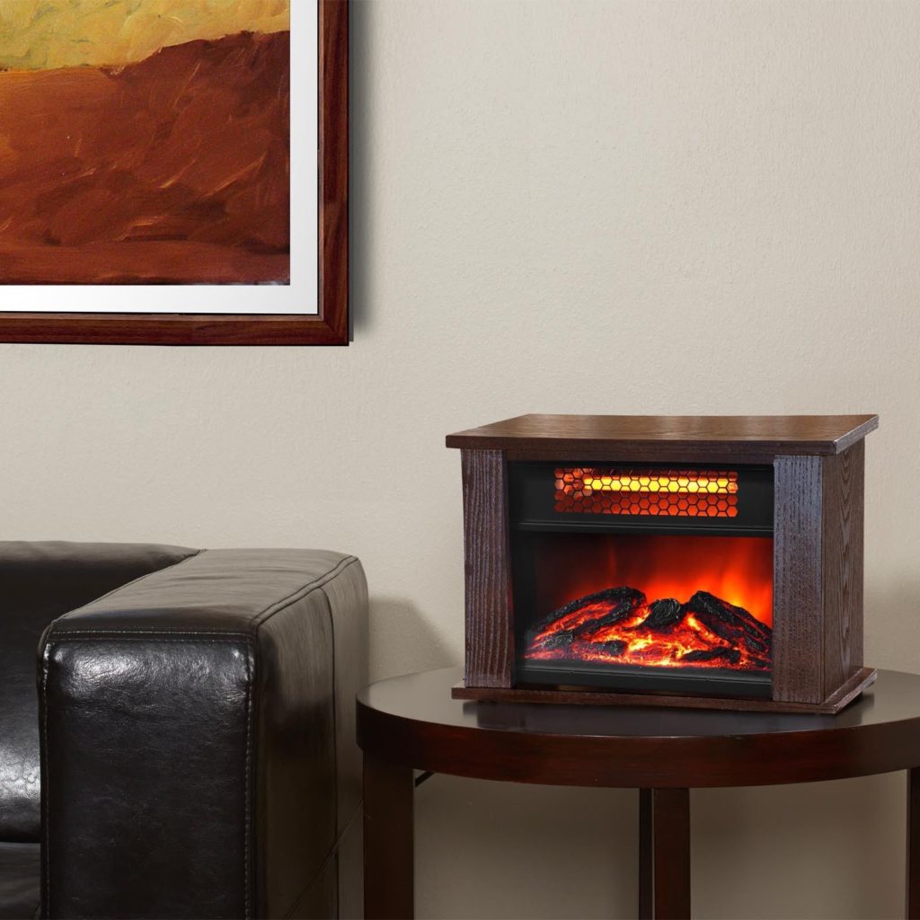 750 Watt Infrared Mini Fireplace Heater