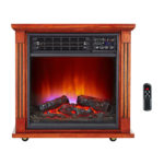 Dark Oak Fireplace Infrared Space Heater - 5200 BTU