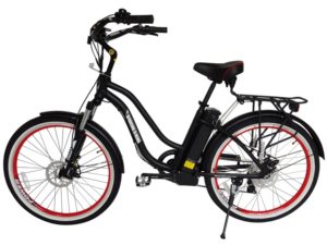 Hanalei Electric Step Through Beach Cruiser Bicycle - Black 3