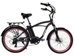 Kona Electric Beach Cruiser Bicycle - 36 Volt Lithium Powered - Black 4