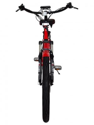 Kona Electric Beach Cruiser Bicycle - 36 Volt Lithium Powered - Red Front