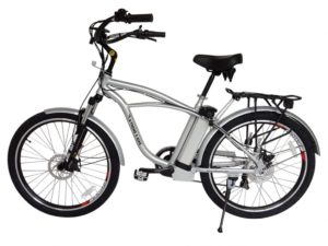 Kona Electric Beach Cruiser Bicycle - 36 Volt Lithium Powered - Silver 3