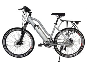 Sedona 36 Volt Lithium Powered Electric Step-Through Mountain Bicycle - Silver 2