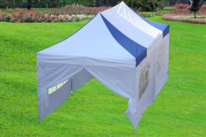 10 x 20 White & Blue Striped Tent