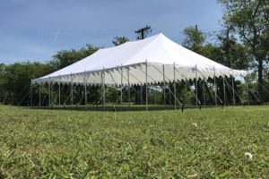 40 x 25 Pole Tent Canopy - White Polyester 4