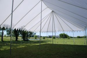 40 x 25 Pole Tent Canopy - White Polyester 5