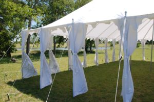 40 x 25 Pole Tent Canopy - White Polyester 6