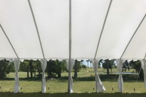40 x 25 Pole Tent Canopy - White Polyester 7