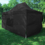 10 x 15 Black Pop Up Tent with Curtains