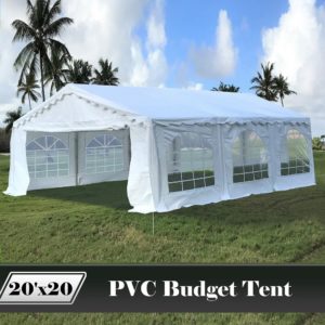 20 x 20 White Budget PVC Tent
