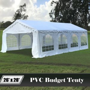 26 x 20 White Budget PVC Tent