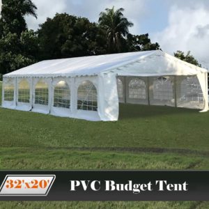 32 x 20 White Budget PVC Tent