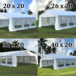 White Budget PVC Tent Product Image - 4 Sizes