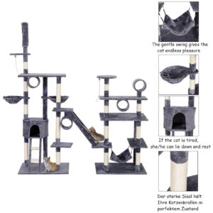 Deluxe Large Cat Tree Activity Tower Multilevel Condo 5