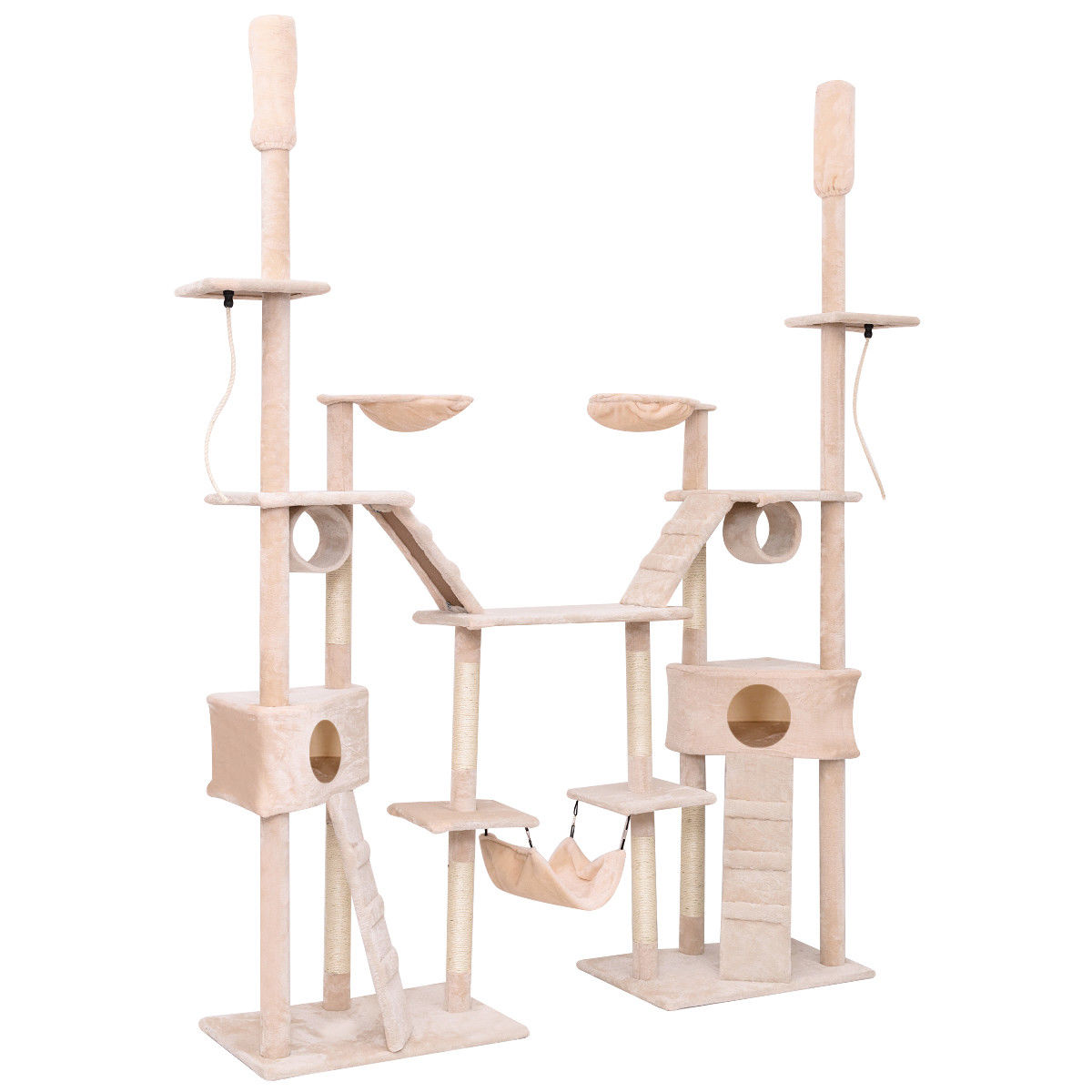 63.8 Inch Cat Tree Tower - Multi-Level Cat Activity Center With Scratching Posts & Resting Platforms