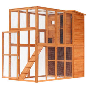 Wooden Cat Home Enclosure Pet House Shelter Cage 3