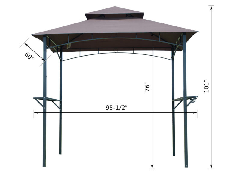 8Ft BBQ Canopy Tent Barbecue Grill Outdoor Gazebo