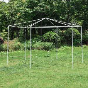 Hexagonal Gazebo Outdoor Patio Canopy with Mosquito Net - Frame 2