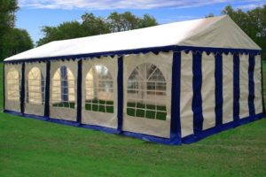 32 x 16 Striped Party Tent Canopy Gazebo - 4 Colors - Blue