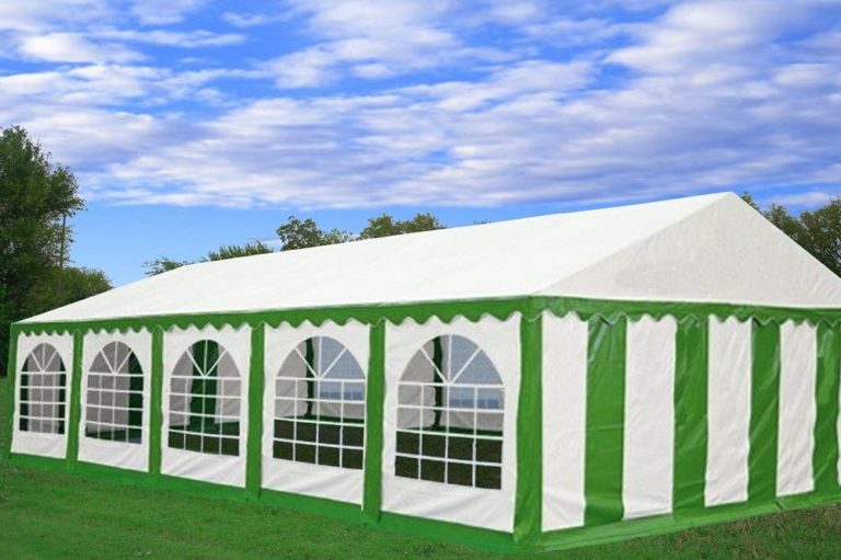 32 x 16 Striped Party Tent Canopy Gazebo - 4 Colors - Red, Green, Blue