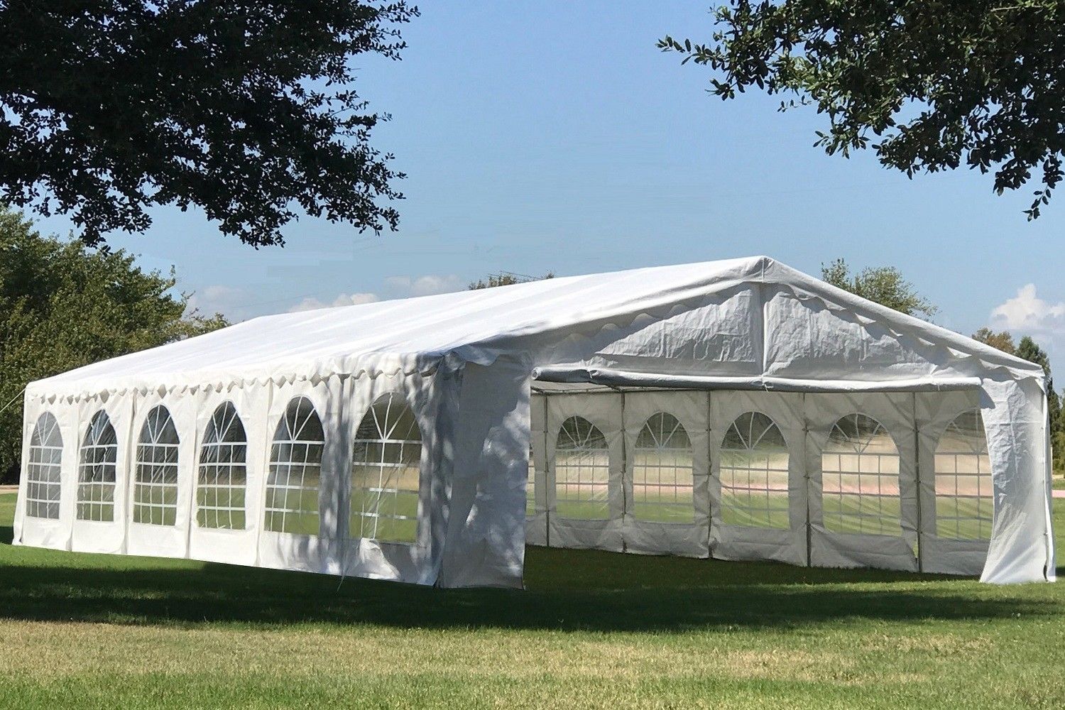 White 40'x20' Budget PE Party Tent Canopy Shelter with Waterproof Top 