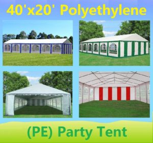 40 x 20 Striped Party Tent Canopy Gazebo - 4 Colors