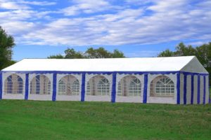 40 x 20 Striped Party Tent Canopy Gazebo - 4 Colors - Blue