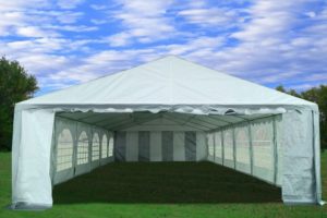40 x 20 Striped Party Tent Canopy Gazebo - 4 Colors - Grey
