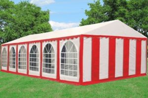 40 x 20 Striped Party Tent Canopy Gazebo - 4 Colors - Red 2