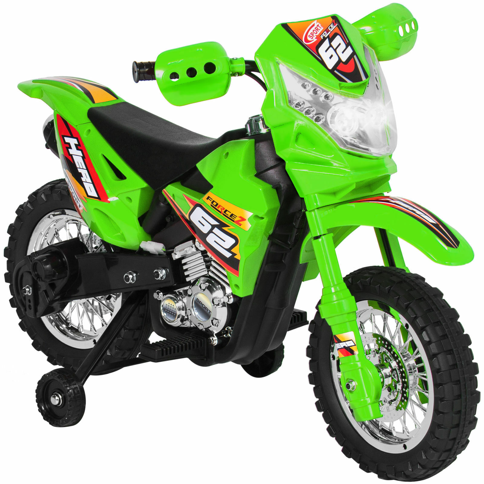 Kids Green Electric Motorcycle 6v Dirt Bike