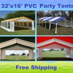 32 x 16 Striped Budget PVC Party Tent Canopy Colors